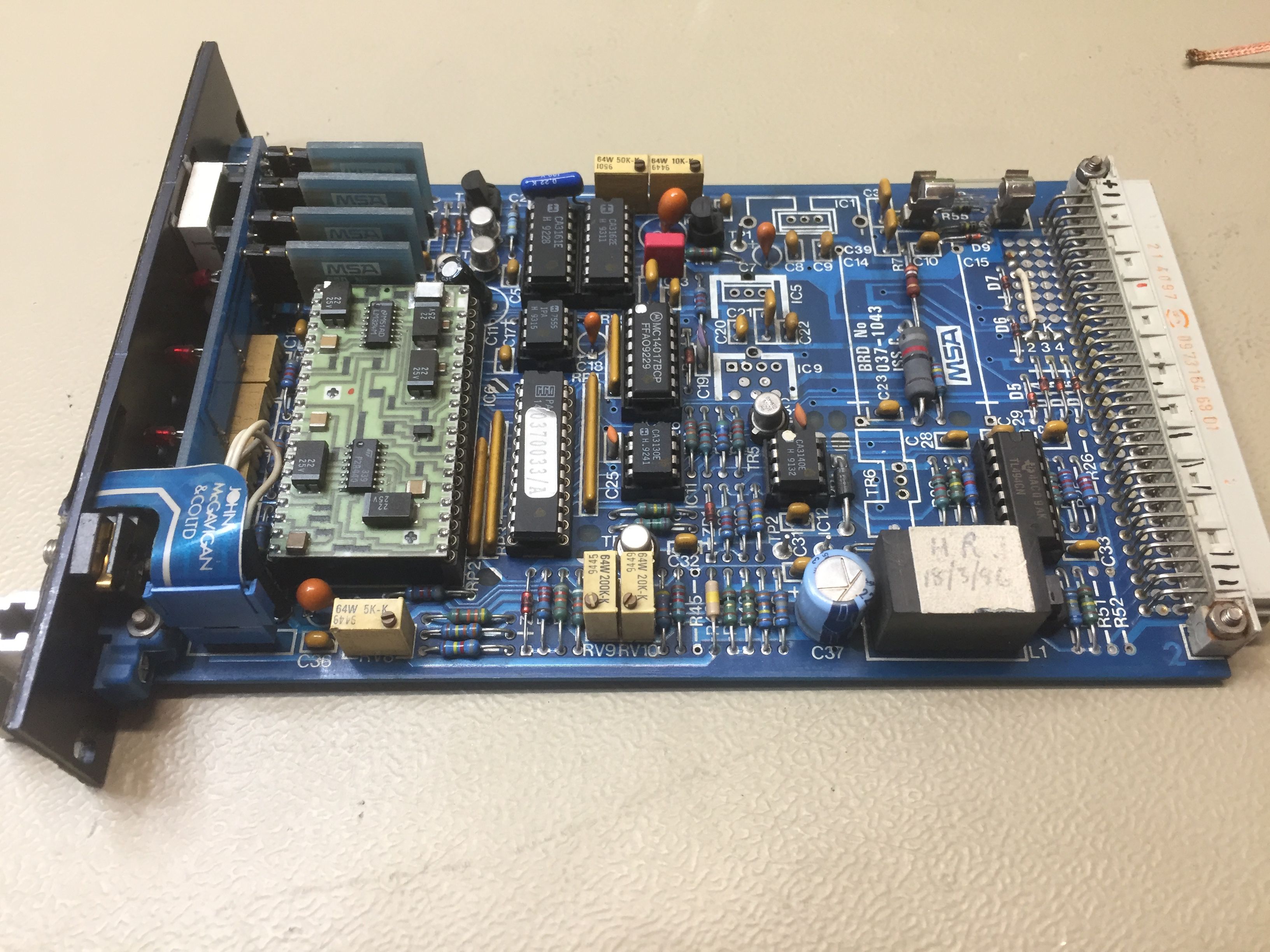 Gas detection control PCB