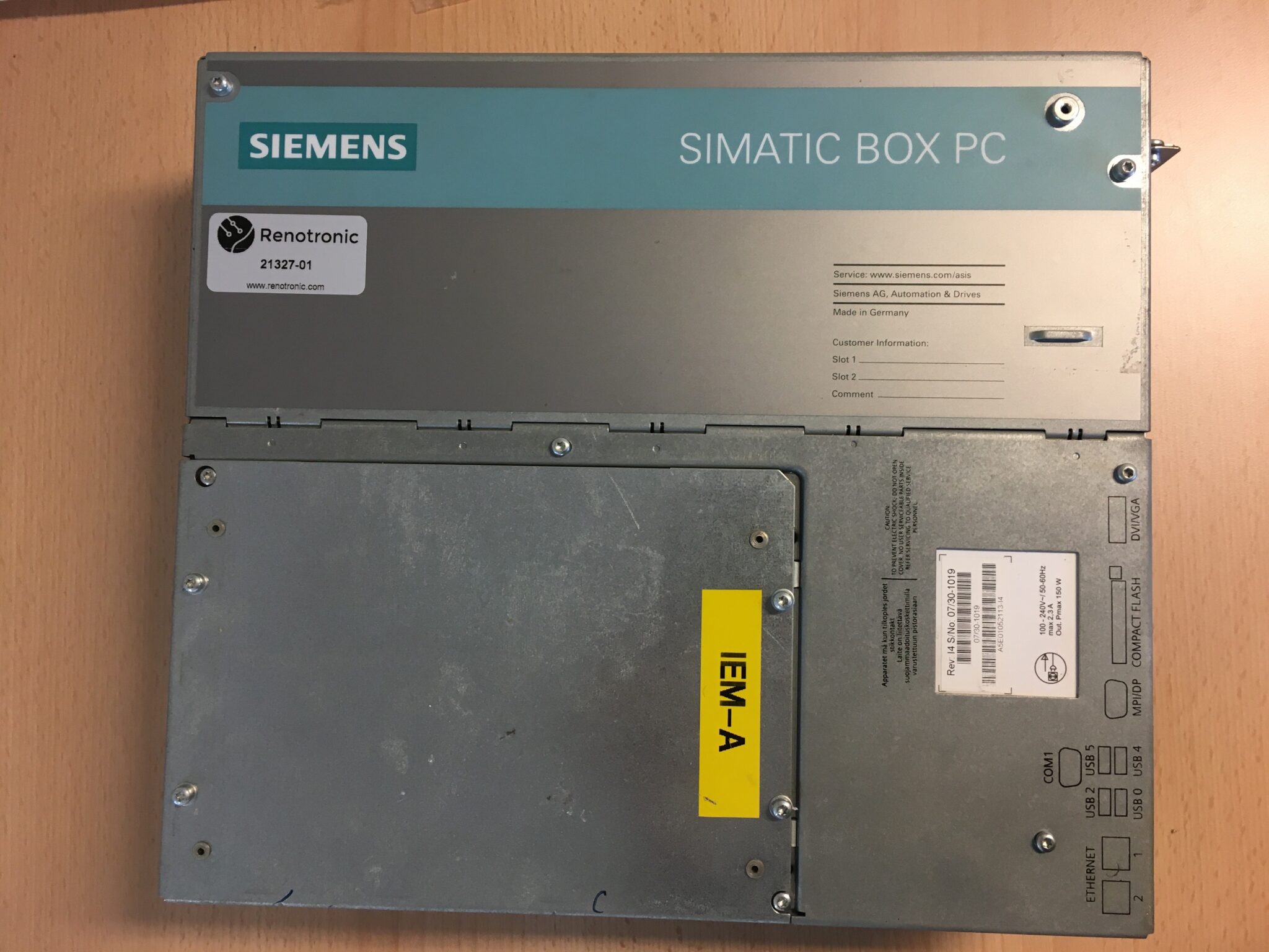Siemens SIMATIC Box PC 627 IEM